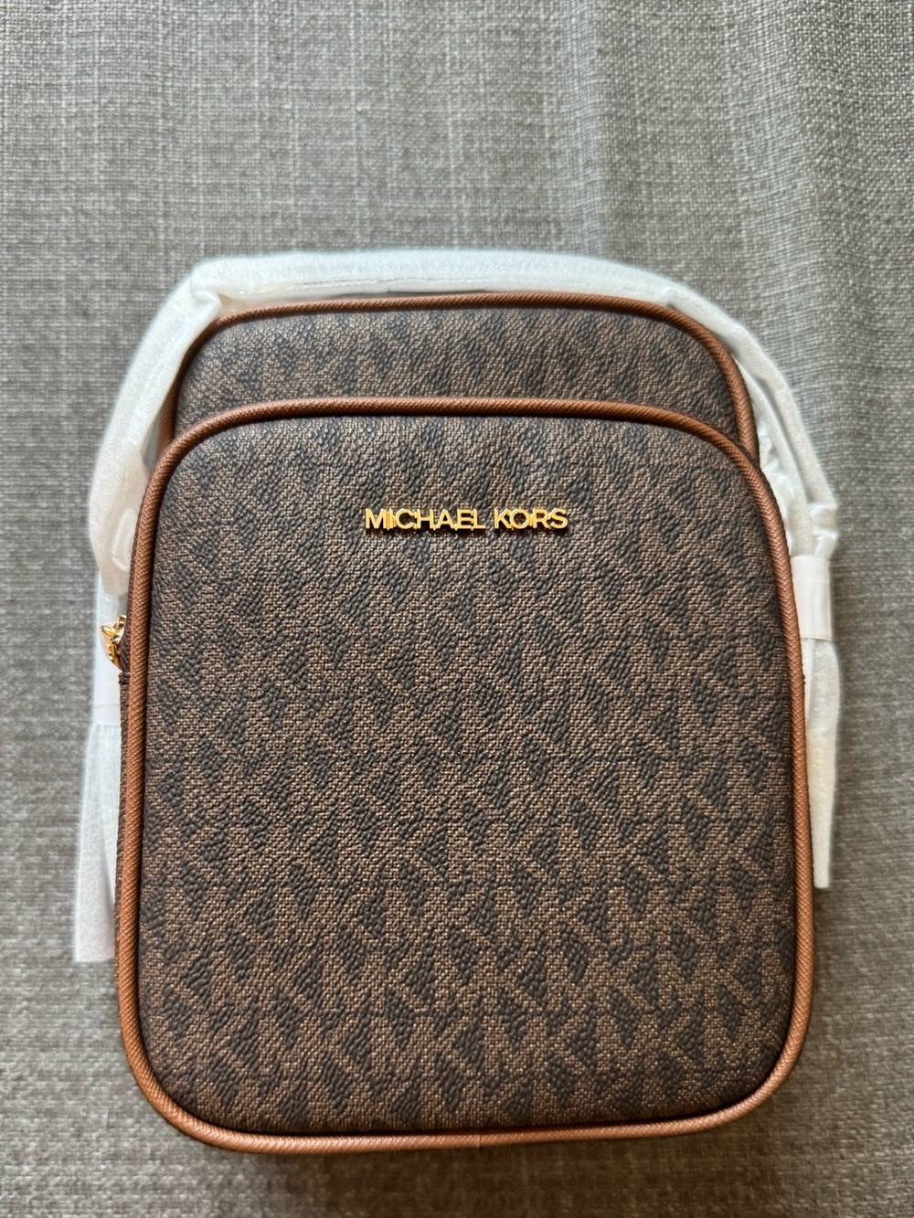 Michael Kors Brown Monogram Crossbody